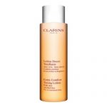 Gently cleanse your skin with Clarins Soft Toning Lotion for Dry or Fragilized Skin
