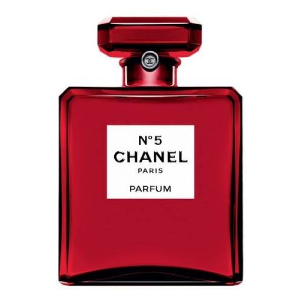 The famous perfume N ° 5 is adorned with red!